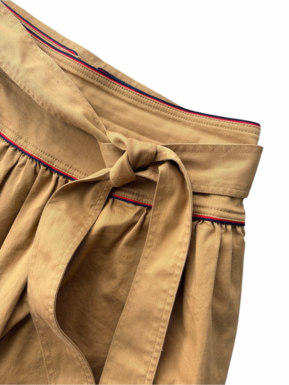 J. Crew Tan Tie-Waist Midi Skirt - Picture 6 of 9